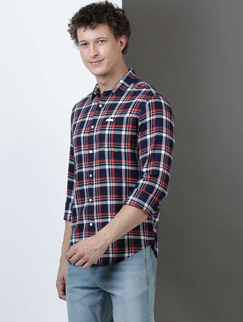 men checkered long sleeve regular fit casual shirt - 21954663 -  Standard Image - 1