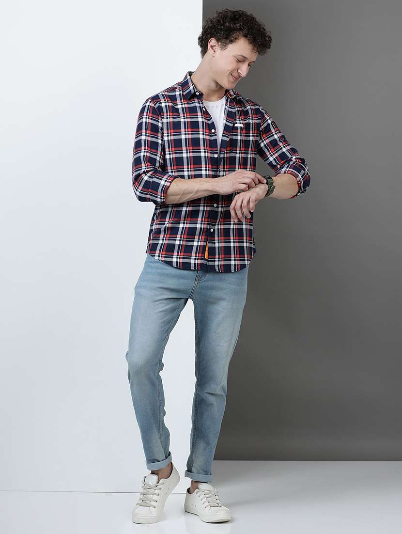 men checkered long sleeve regular fit casual shirt - 21954663 -  Standard Image - 4