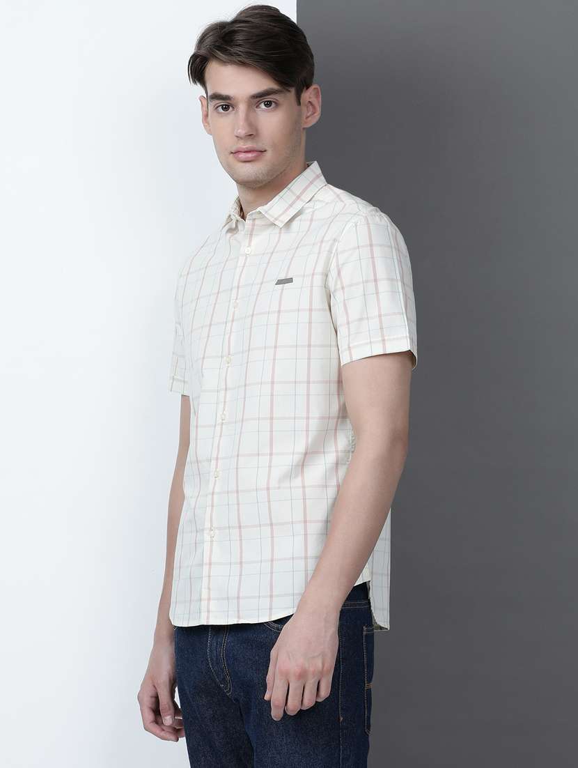 men checkered short sleeve regular fit casual shirt - 21954669 -  Standard Image - 1