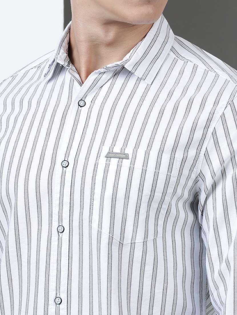 men striped long sleeve regular fit casual shirt - 21954671 -  Standard Image - 4