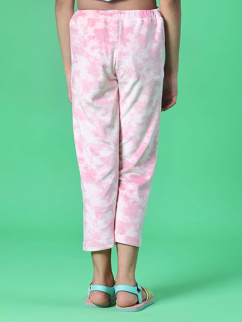 girls printed mid rise winterwear trouser - 21954938 -  Standard Image - 1