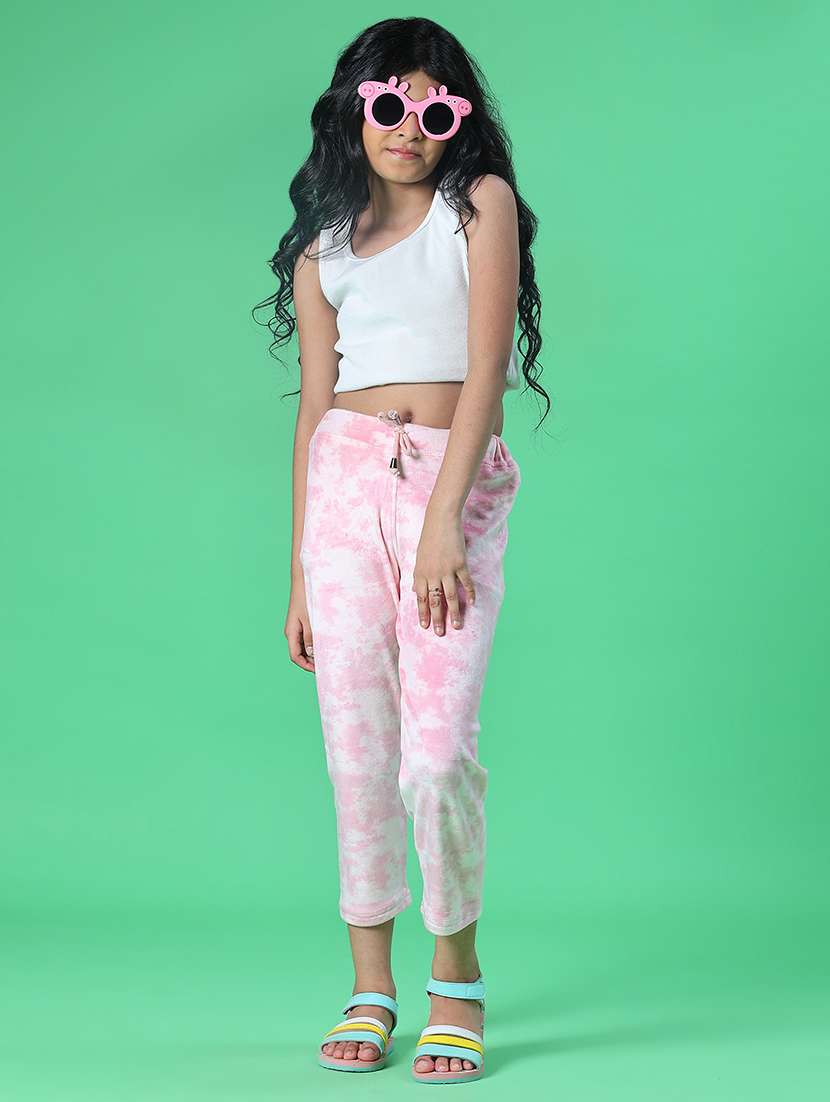 girls printed mid rise winterwear trouser - 21954938 -  Standard Image - 4