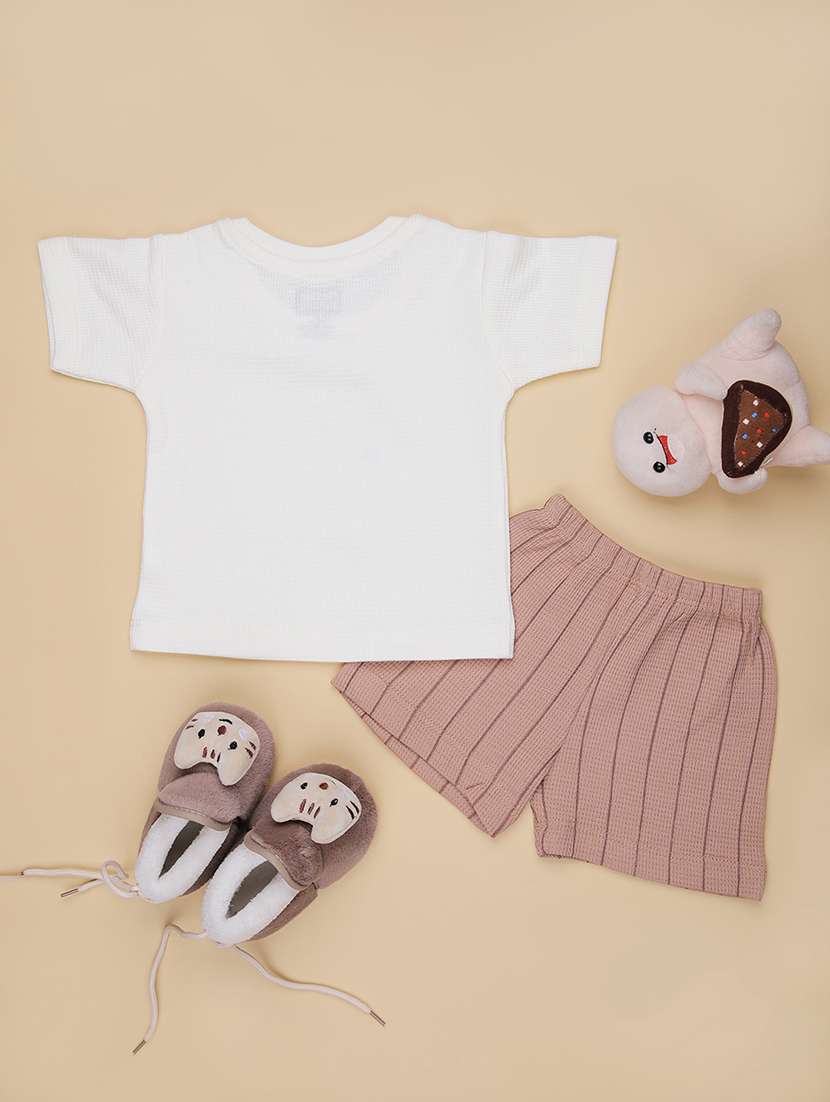 boys printed t-shirt and shorts co-ord set - 21955430 -  Standard Image - 1