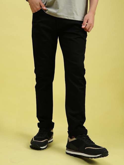 men plain mid rise full length jean - 21955683 - Standard Image - 0