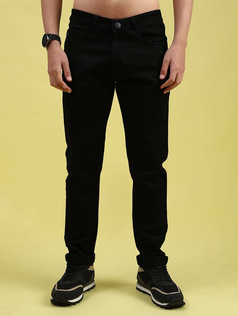 men plain mid rise full length jean - 21955683 - Standard Image - 1