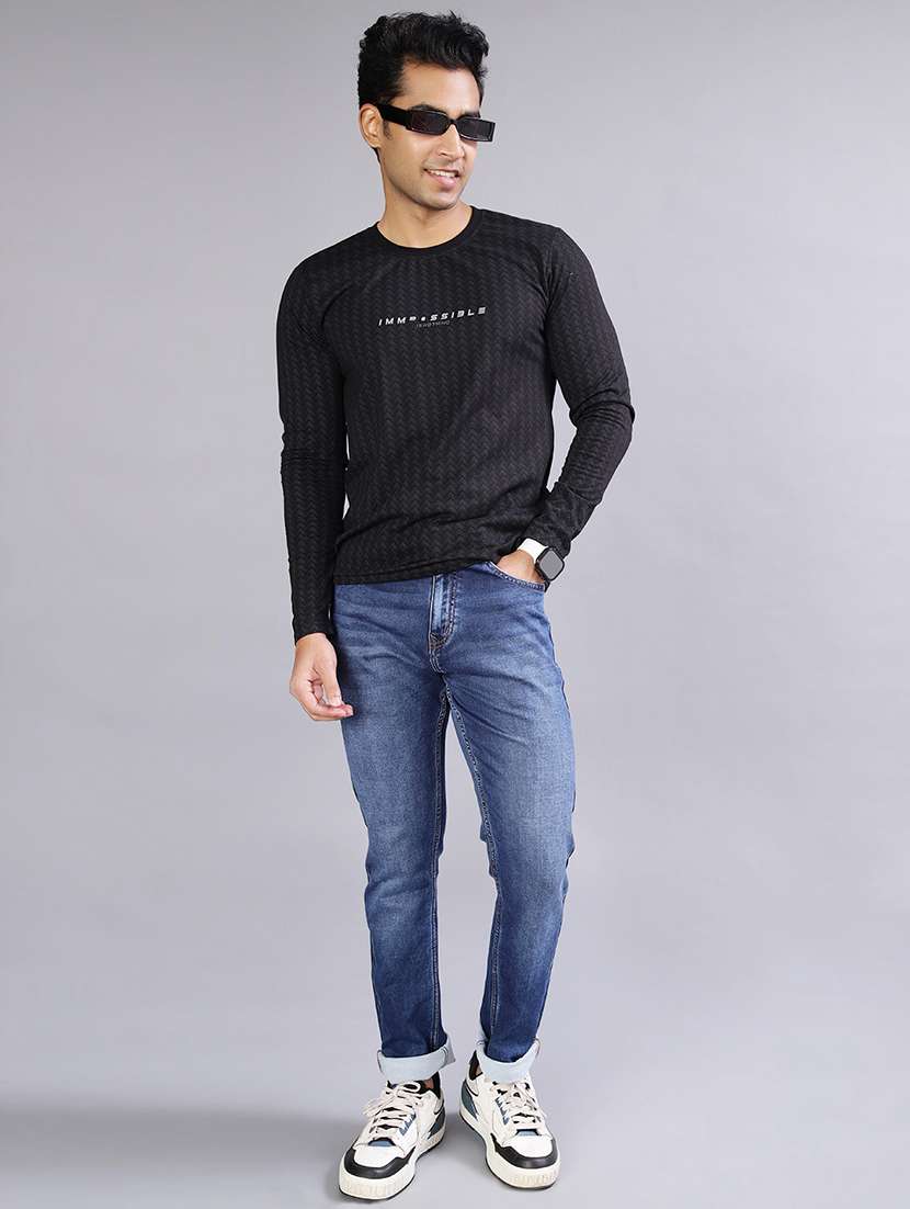 men washed mid rise slim fit jeans - 21955689 -  Standard Image - 4