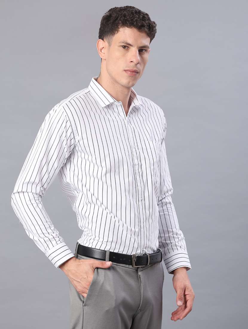 men striped long sleeve regualr fit formal shirt - 21955693 -  Standard Image - 1