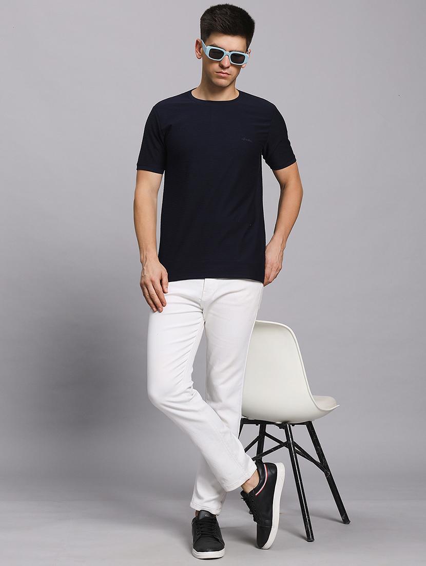 men solid short sleeve slim fit t-shirt - 21955748 - Standard Image - 1