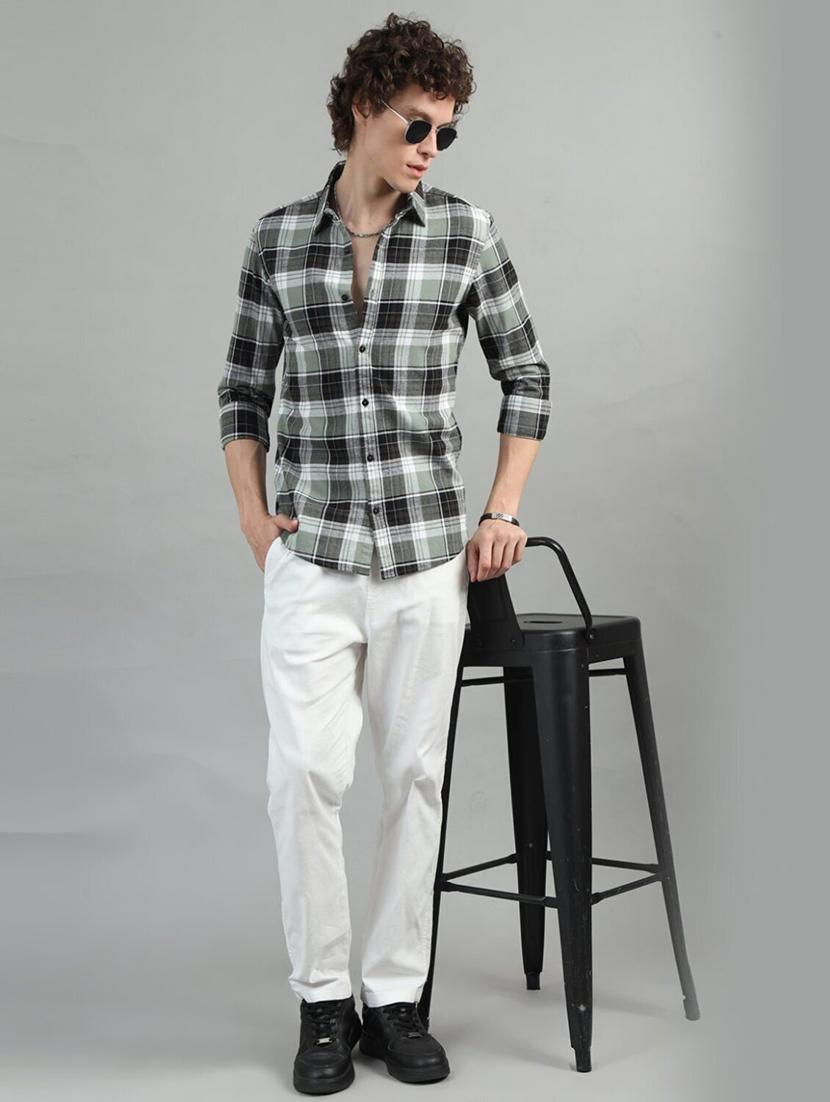 men checkered long sleeve regular fit casual shirt - 21955912 - Standard Image - 4