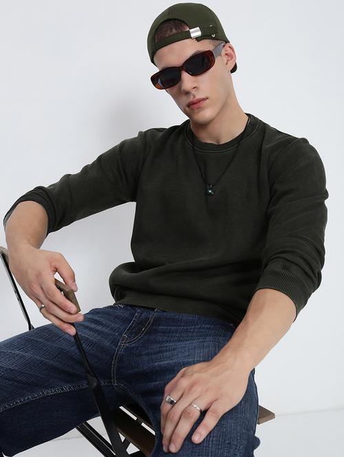 men solid long sleeve sweatshirt - 21955916 -  Standard Image - 0