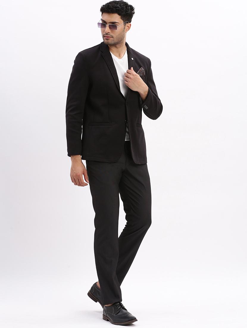 men solid long sleeve single breasted blazer - 21955919 - Standard Image - 4