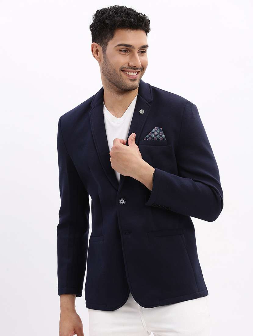 men solid long sleeve single breasted blazer - 21955922 -  Standard Image - 1