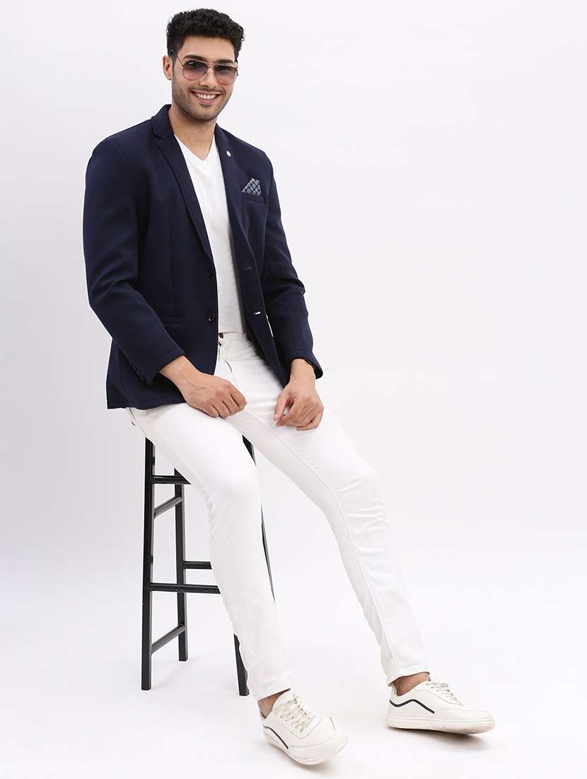 men solid long sleeve single breasted blazer - 21955922 -  Standard Image - 4