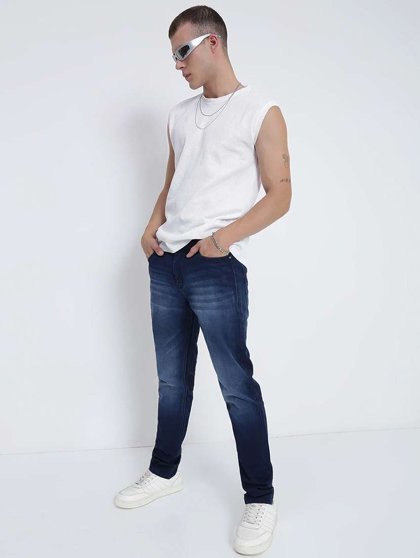 men solid sleeveless loose fit t-shirt - 21955930 -  Standard Image - 6