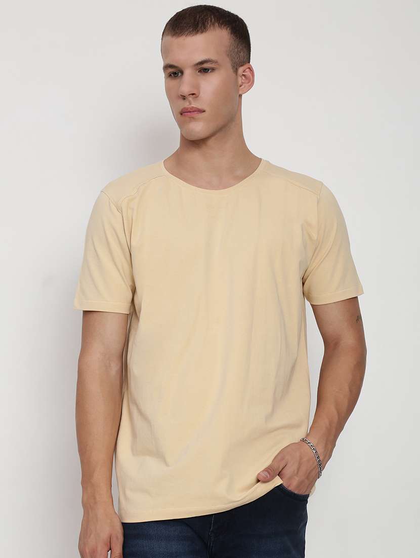 men solid short sleeve regular fit t-shirt - 21955933 -  Standard Image - 1