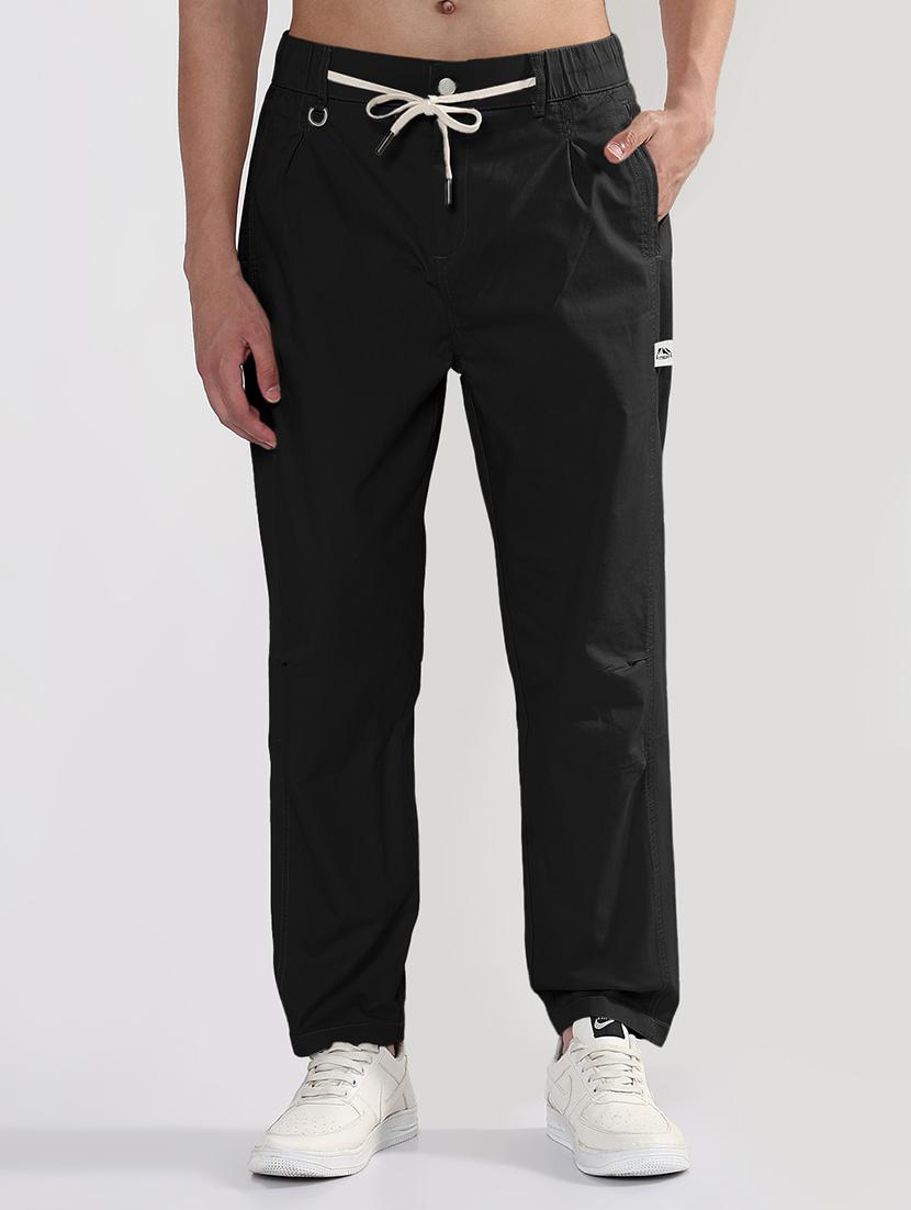 men solid relaxed fit casual trouser - 21955934 -  Standard Image - 1
