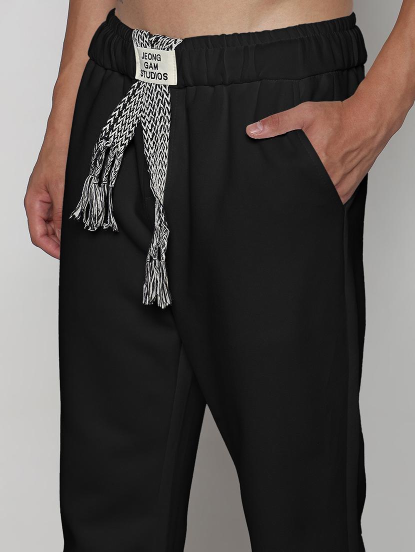 men solid relaxed fit casual trouser - 21955935 - Standard Image - 4