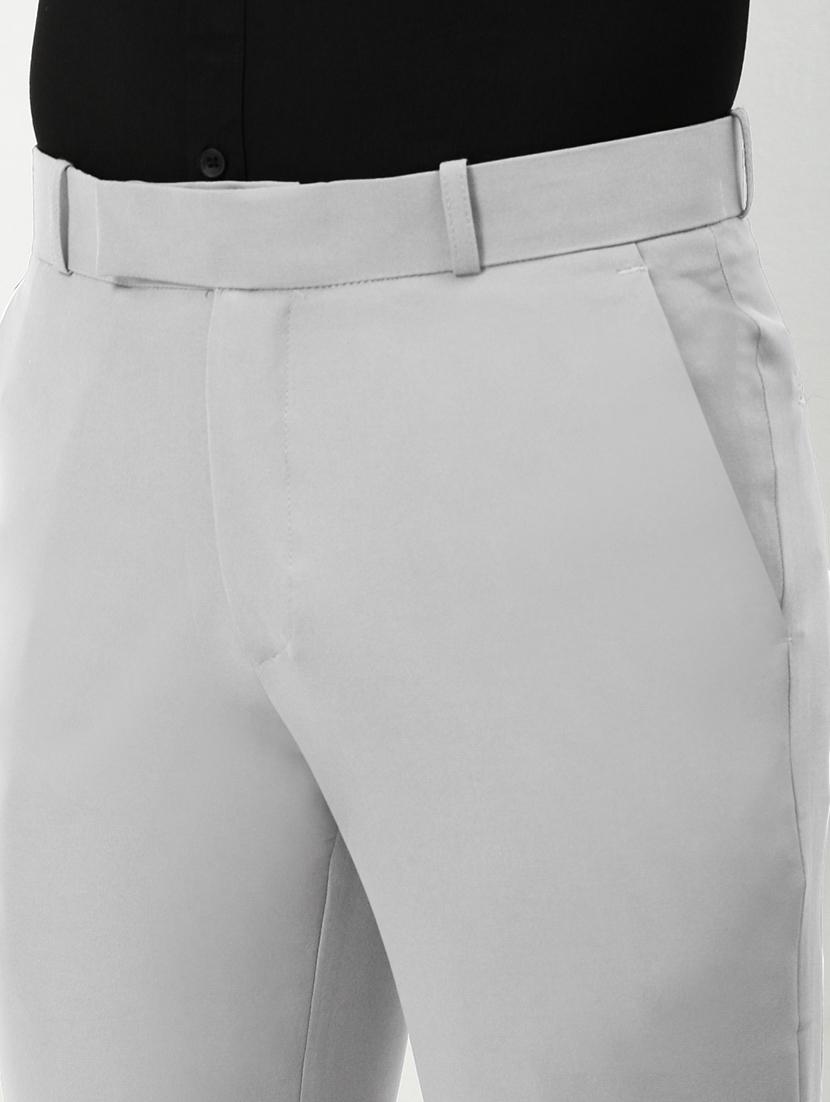 men solid mid rise flat front formal trouser - 21955942 - Standard Image - 4