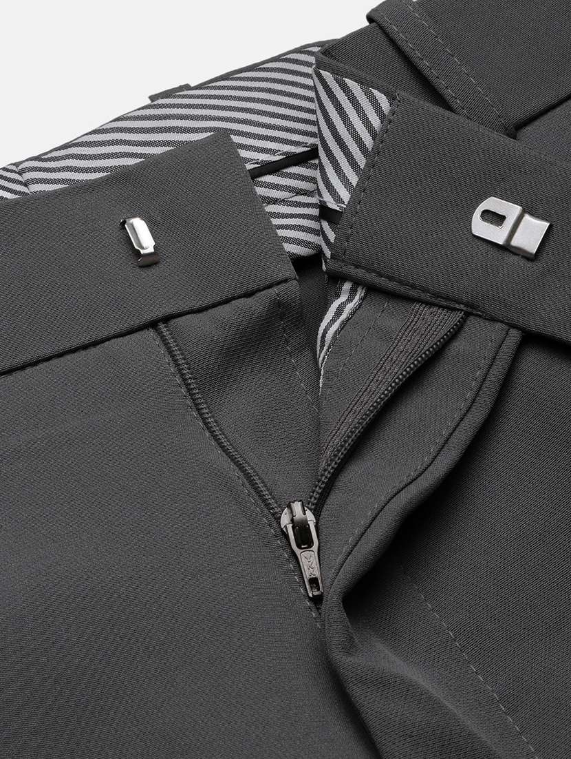 men solid mid rise flat front formal trouser - 21955943 -  Standard Image - 6