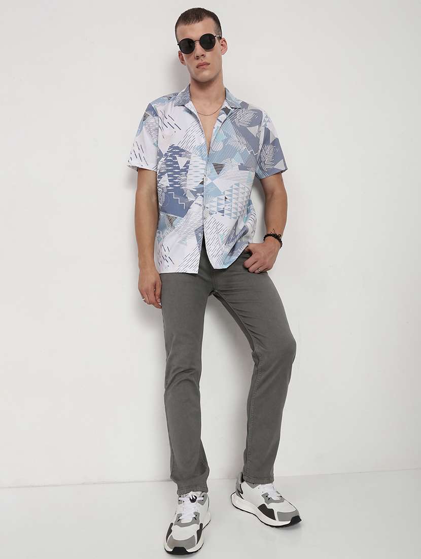 men printed cuban collared short sleeve shirt - 21955967 -  Standard Image - 6