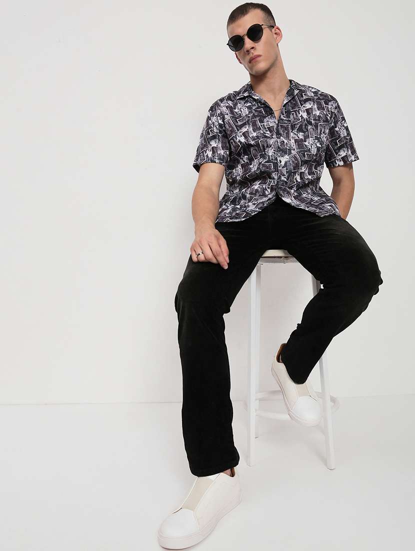 men printed cuban collared short sleeve shirt - 21955974 -  Standard Image - 6