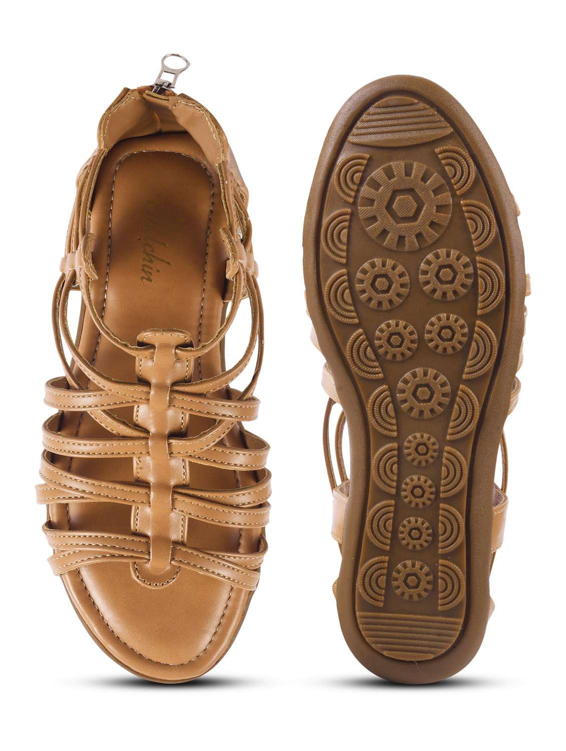 women beige gladiators sandal - 21956068 - Standard Image - 4
