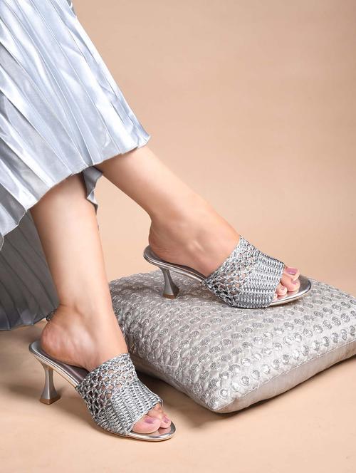 women textured slip on sandal - 21956074 - Standard Image - 0