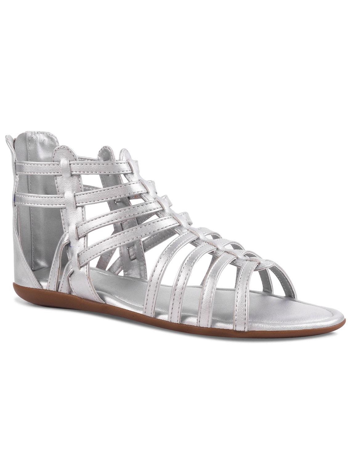 women silver gladiators sandal - 21956083 - Standard Image - 1