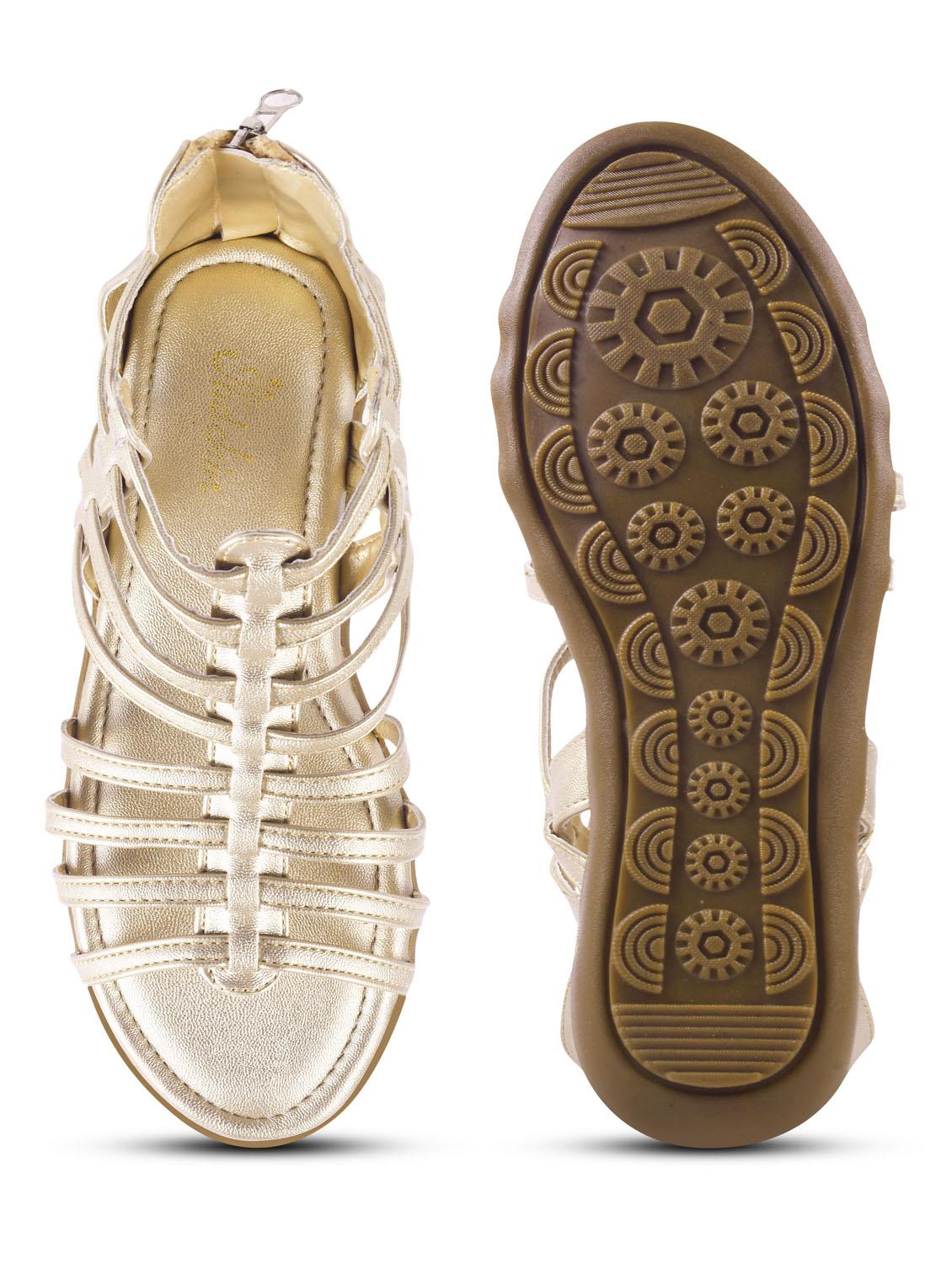 women gold gladiators sandal - 21956084 - Standard Image - 4