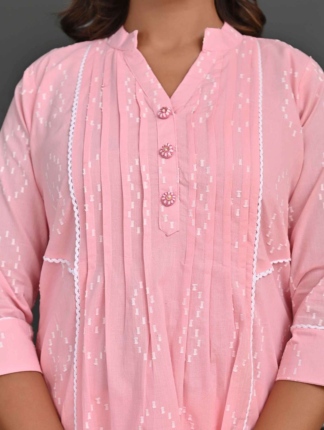 women three quarter sleeve ethnic co-ord set - 21956106 -  Standard Image - 4