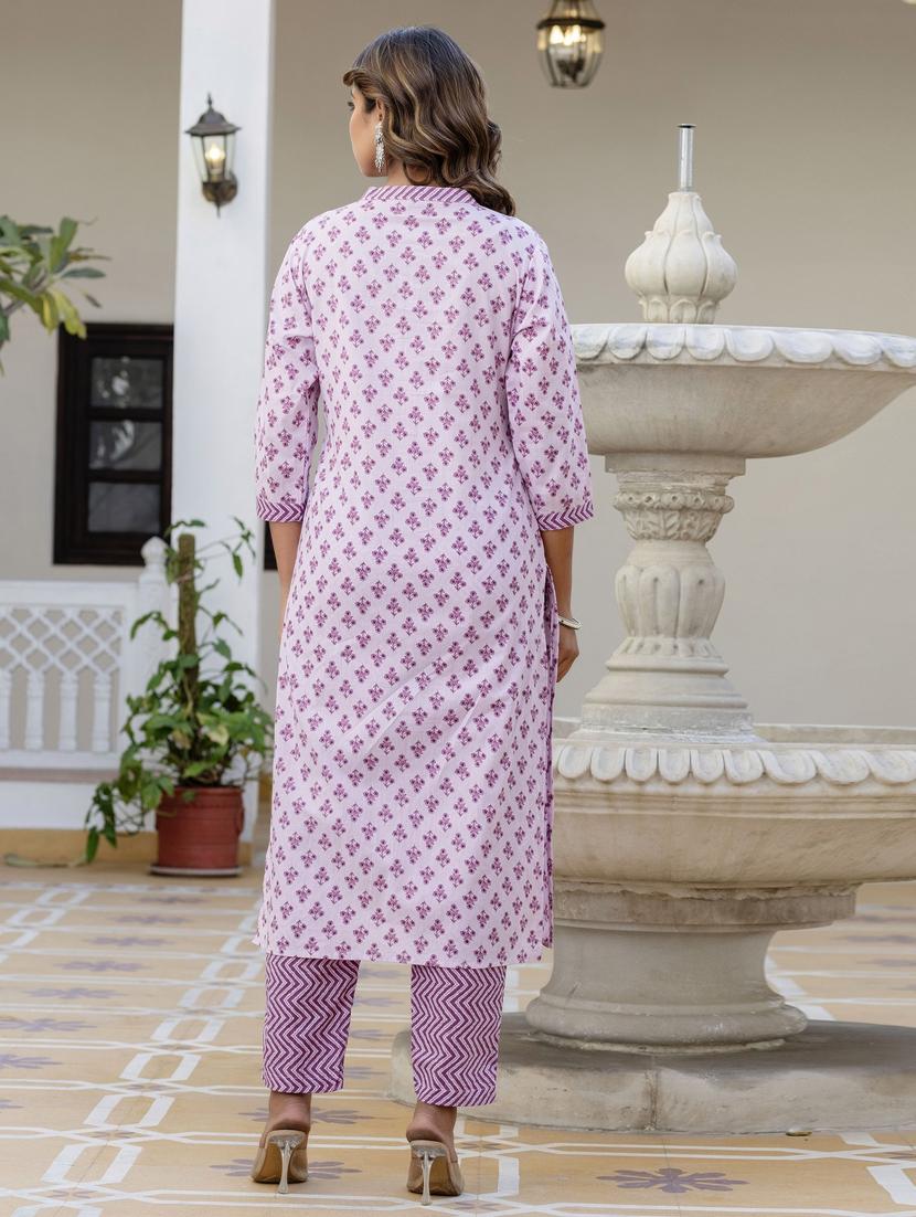 women three quarter sleeve kurta pant with dupatta set - 21956164 - Standard Image - 4