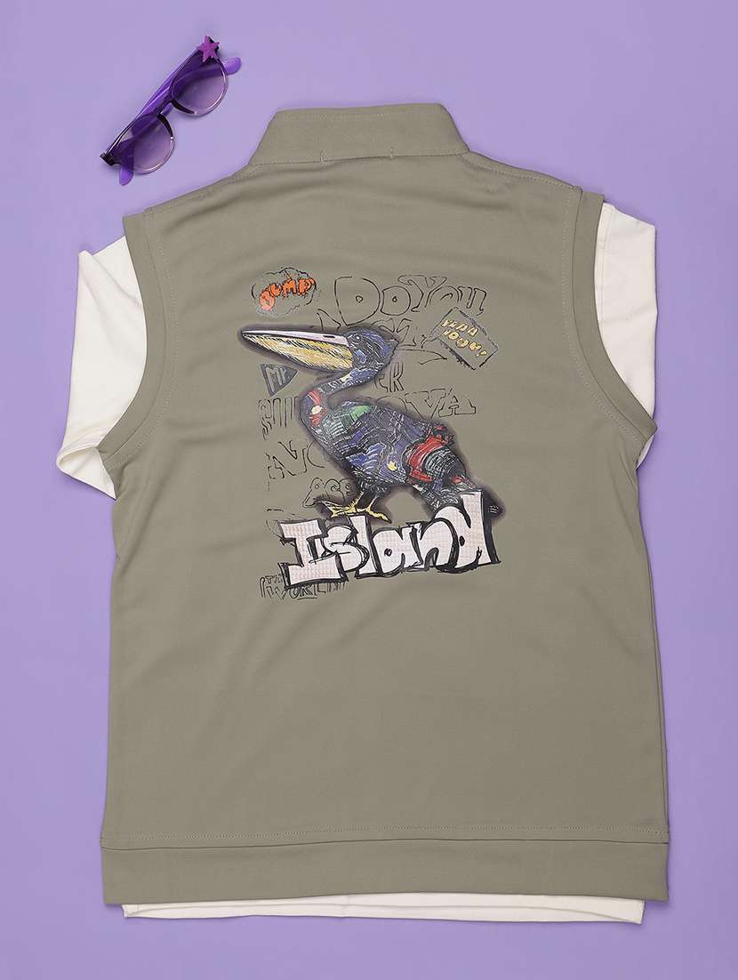 boys color blocked henley neck long sleeve regular jacket - 21956336 -  Standard Image - 1