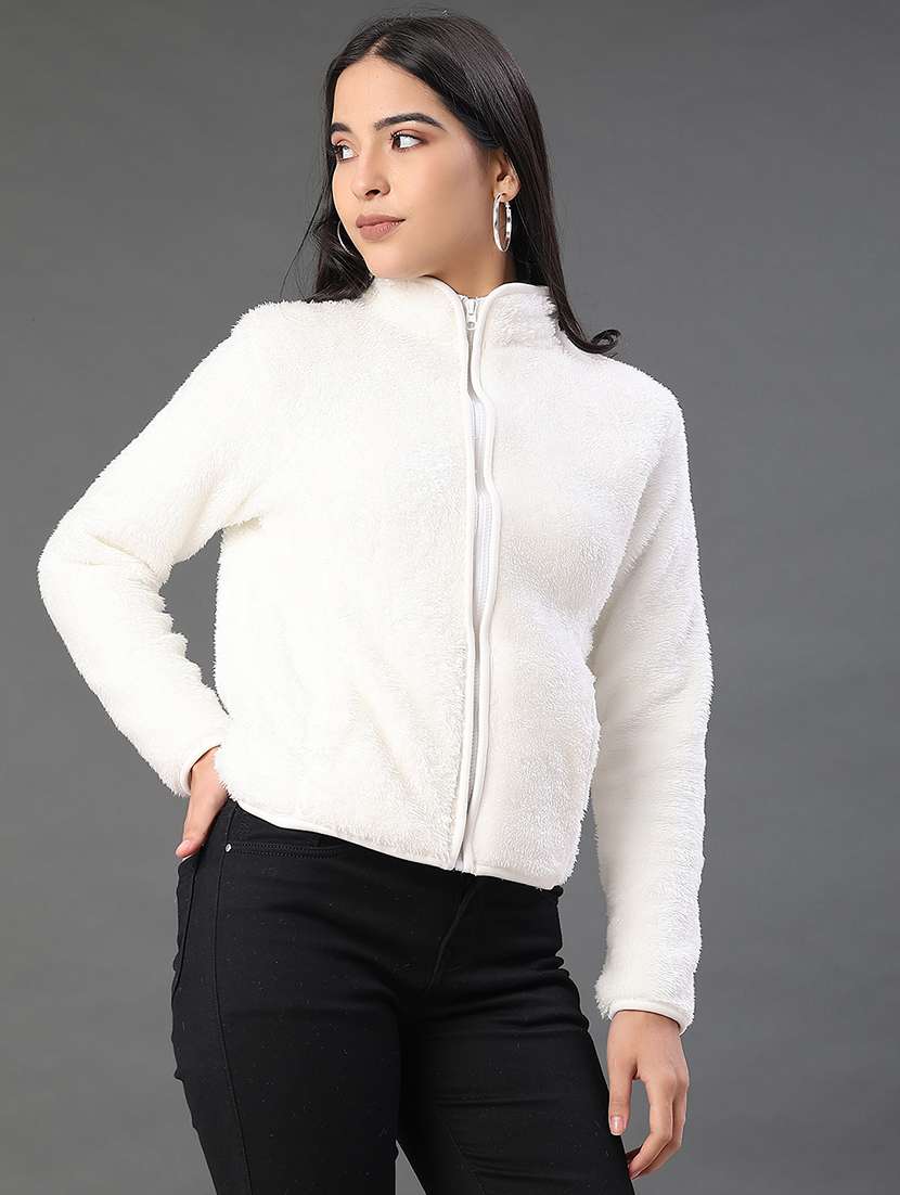 women solid long sleeve sweatshirt - 21956344 -  Standard Image - 1