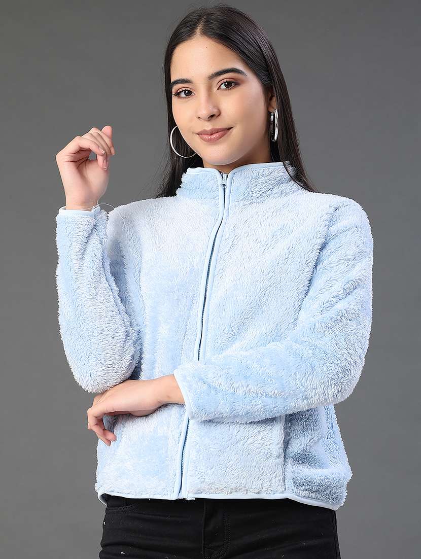 women solid long sleeve sweatshirt - 21956359 -  Standard Image - 1