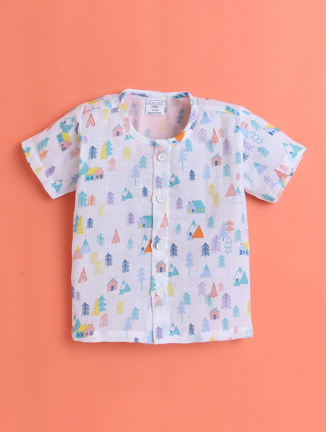 kids white printed short sleeve night suit - 21956466 - Standard Image - 1