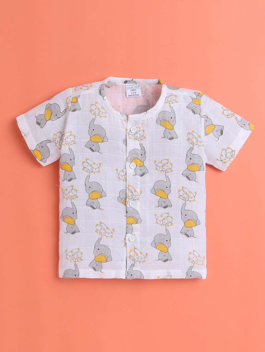 kids white printed short sleeve night suit - 21956468 -  Standard Image - 1