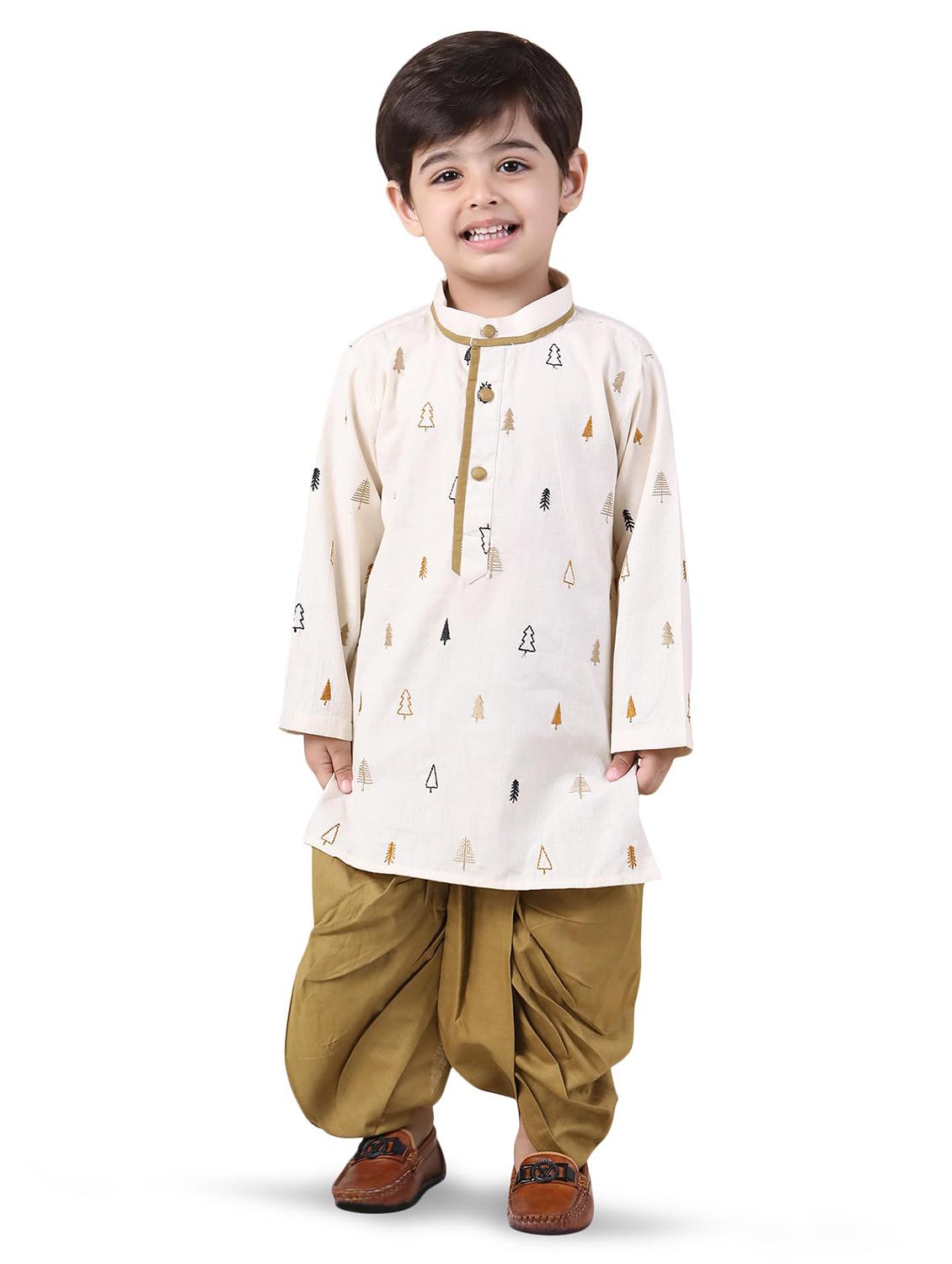 boys embroidered kurta and dhoti set - 21956480 - Zoom Image - 0