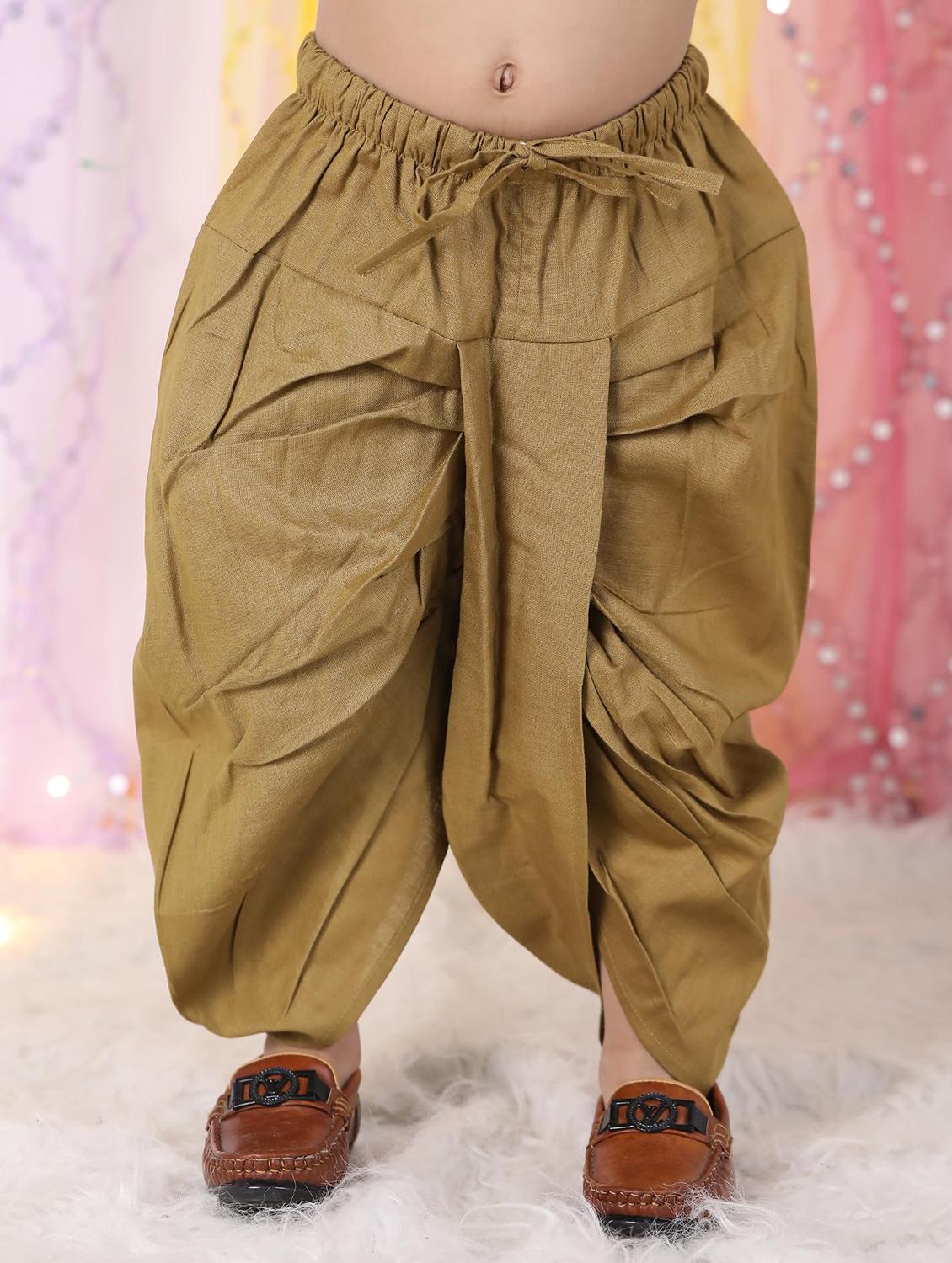 boys embroidered kurta and dhoti set - 21956480 - Standard Image - 4
