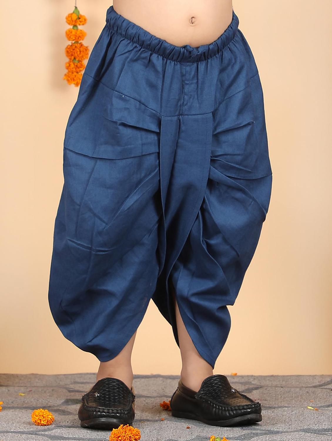 boys embroidered kurta and dhoti set - 21956481 - Standard Image - 4
