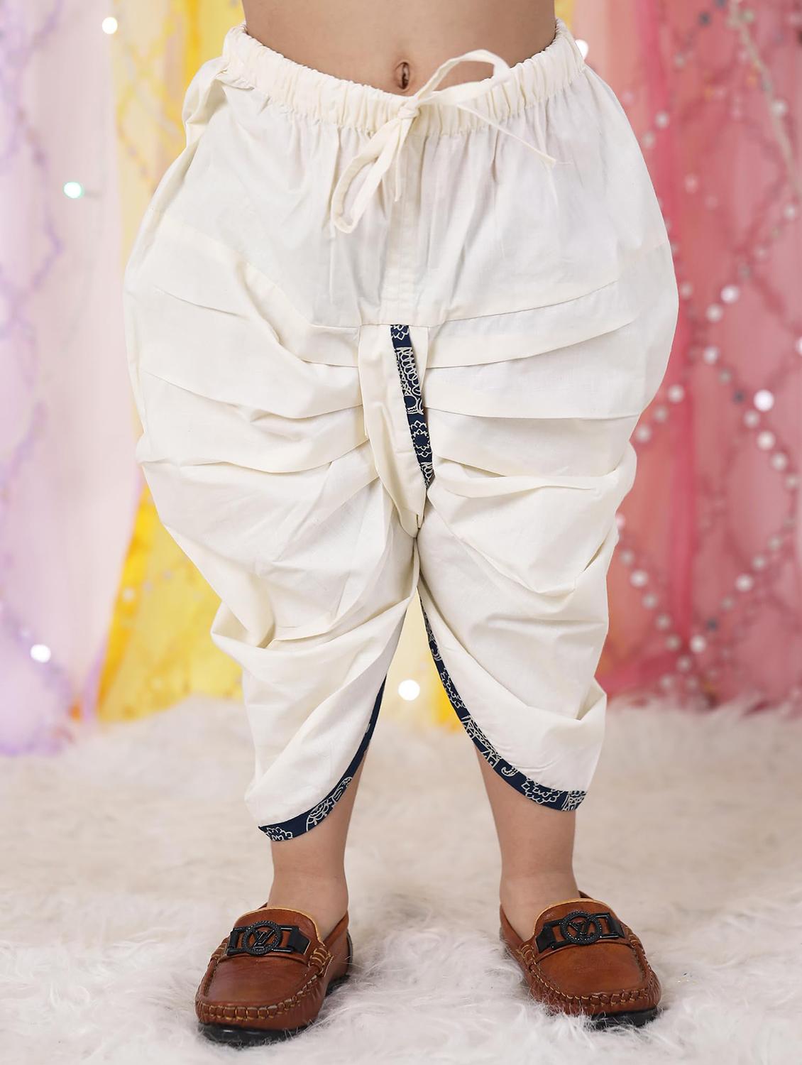 boys printed long sleeve kurta and dhoti set - 21956482 - Standard Image - 4