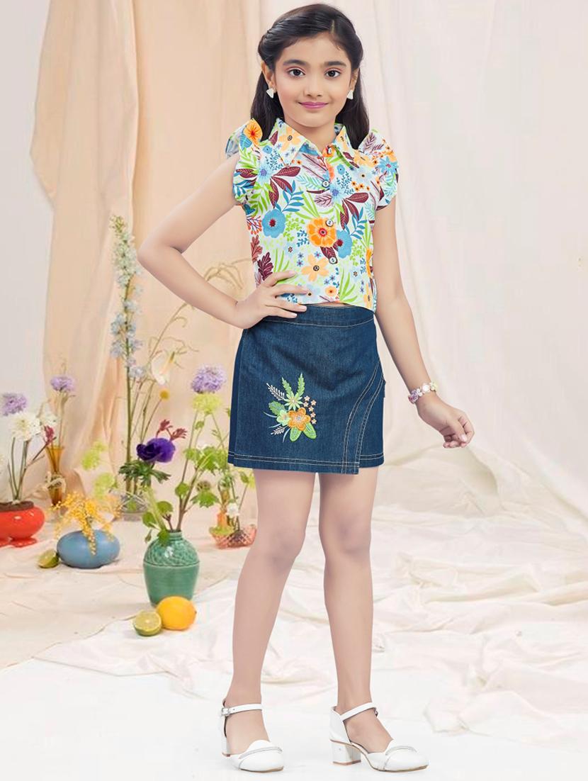 girls floral print sleeveless short and top set - 21956488 - Standard Image - 1