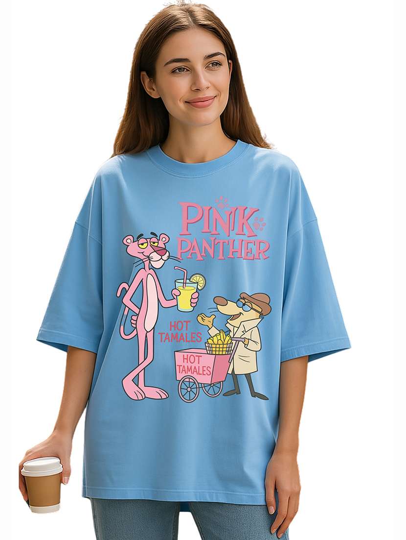 women pack of 2 printed round neck oversized t-shirt - 21956634 -  Standard Image - 1