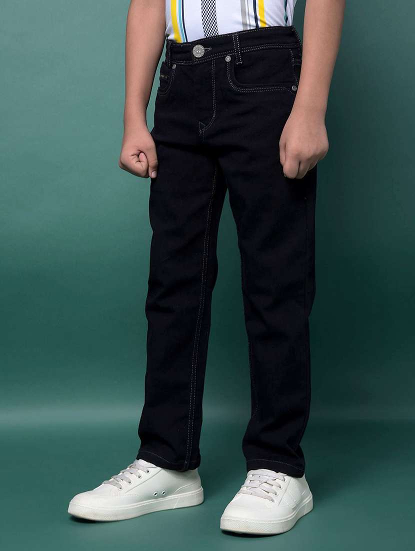 boys solid mid rise straight fit jean - 21956662 -  Standard Image - 1