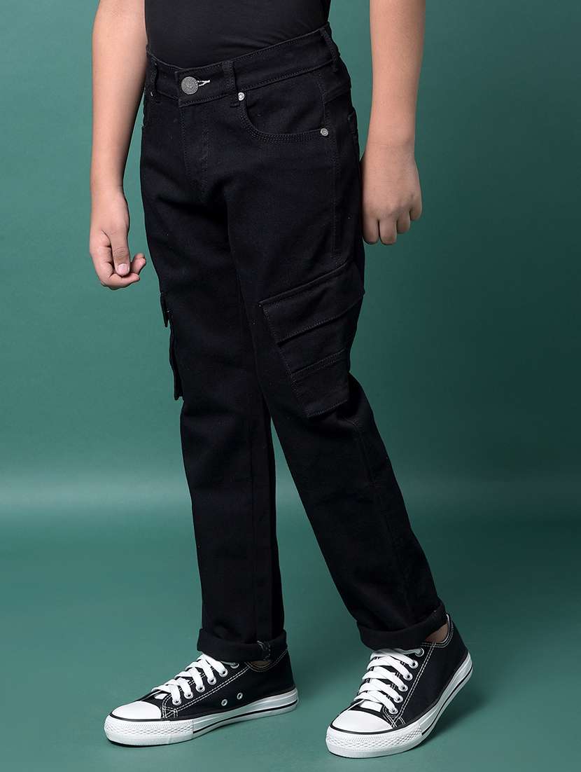 boys solid mid rise straight fit jean - 21956667 -  Standard Image - 1