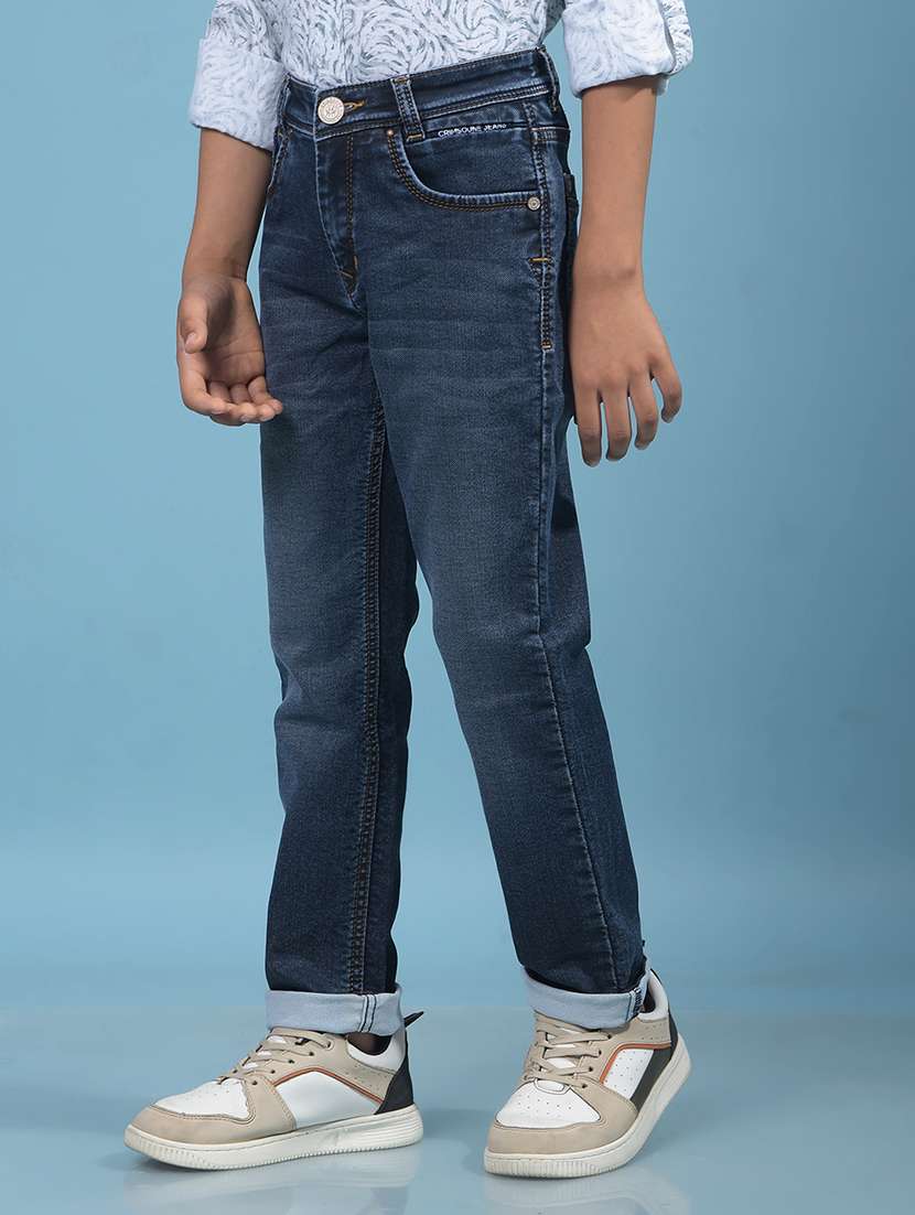 boys solid mid rise straight fit jean - 21956676 -  Standard Image - 1