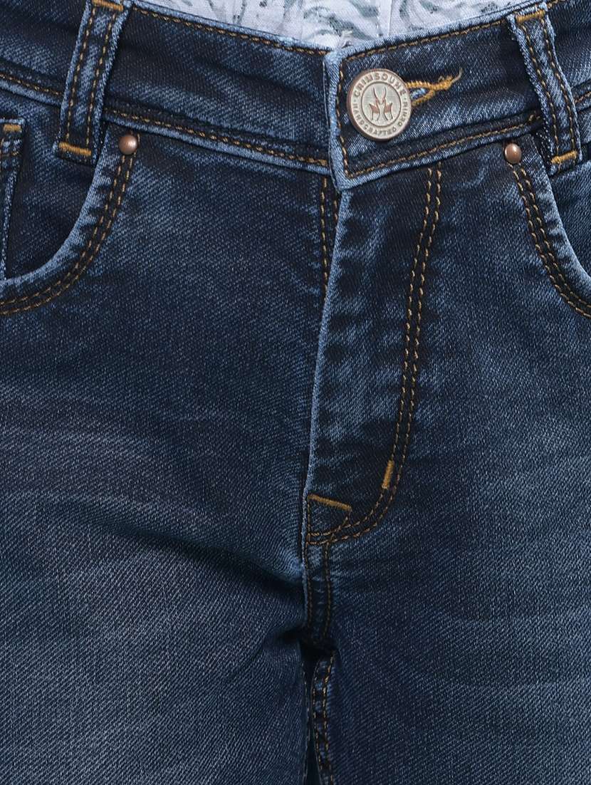 boys solid mid rise straight fit jean - 21956676 -  Standard Image - 4