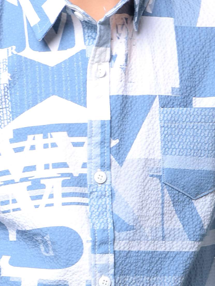 boys printed collared long sleeve shirt - 21956678 -  Standard Image - 4