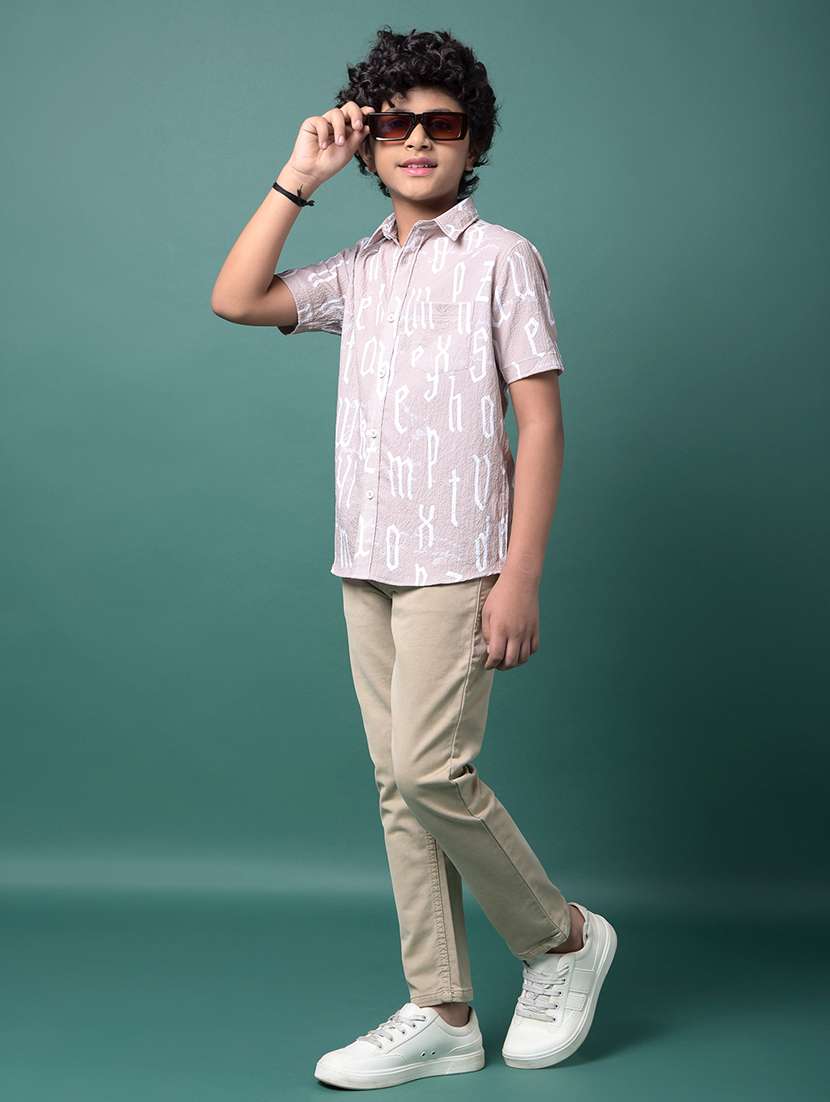 boys printed collared short sleeve shirt - 21956683 -  Standard Image - 6