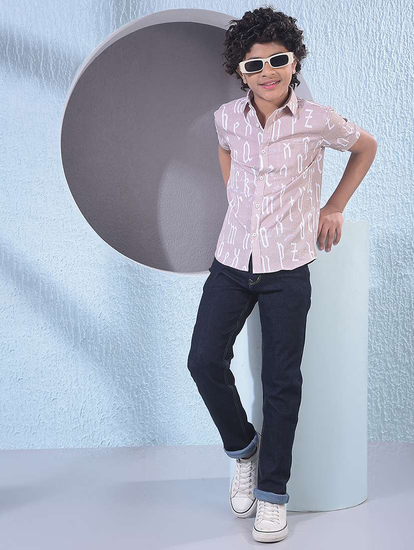 boys printed collared short sleeve shirt - 21956683 -  Standard Image - 6
