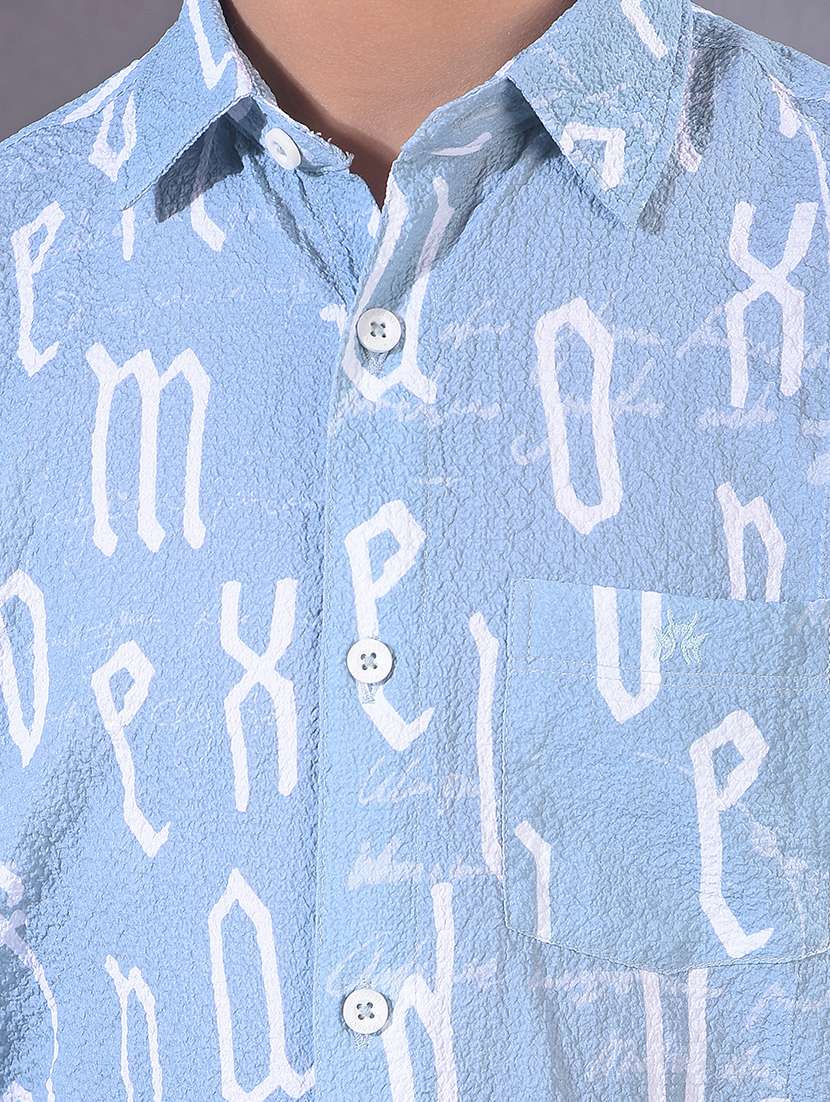 boys printed collared short sleeve shirt - 21956684 -  Standard Image - 1